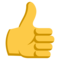Thumbs Up emoji on Emojione